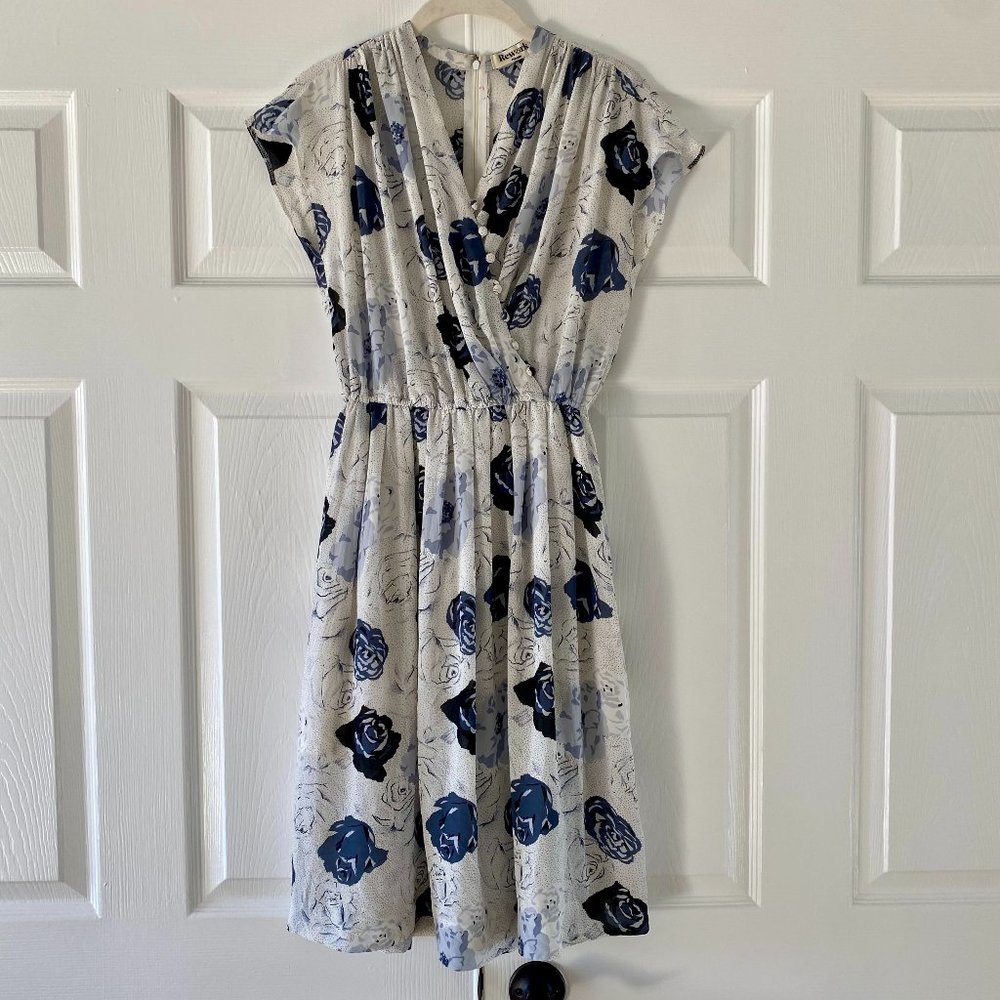 Rework Fizzen Upcycled Blue Floral Dress, Like New